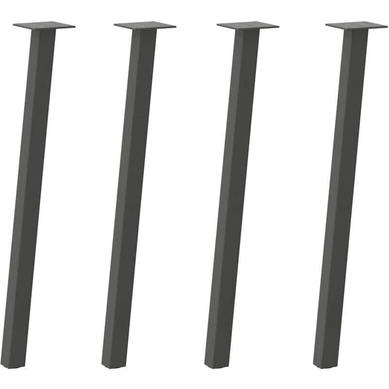 Pieds de table console 4 pièces Anthracite 72 cm Acier Vidaxl