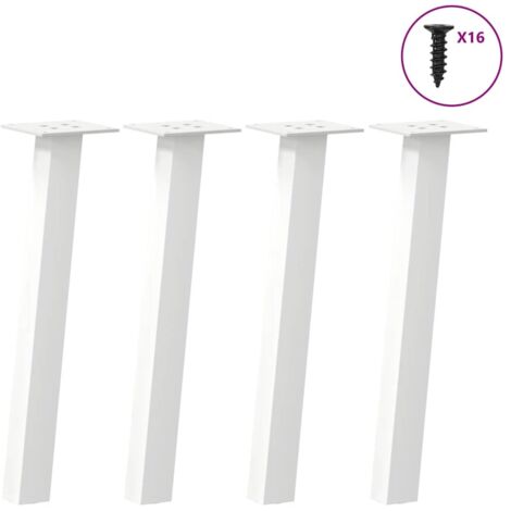 Pieds de table basse 4 pièces Blanc 30 cm Acier vidaXL