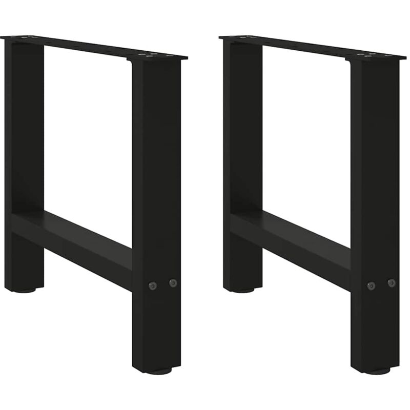 Vidaxl - Pieds de table basse noir 2 pcs 60x(42-43) cm acier