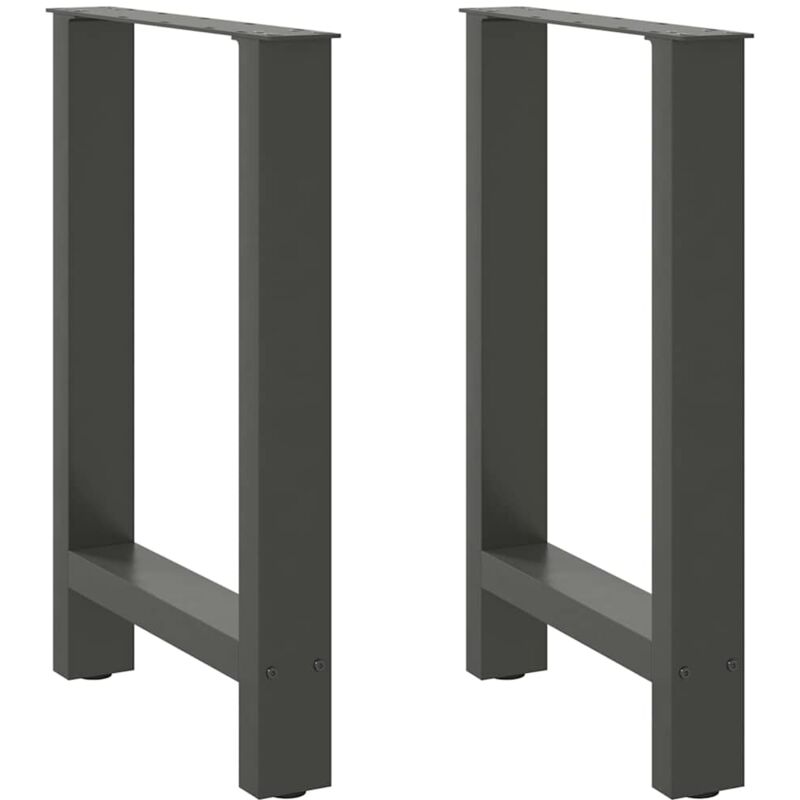 Vidaxl - Pieds de table basse anthracite 2 pcs 60x(72-73) cm acier