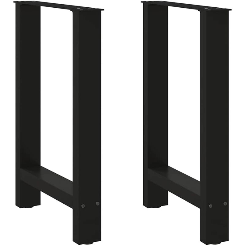 Vidaxl - Pieds de table basse noir 2 pcs 50x(72-73) cm acier