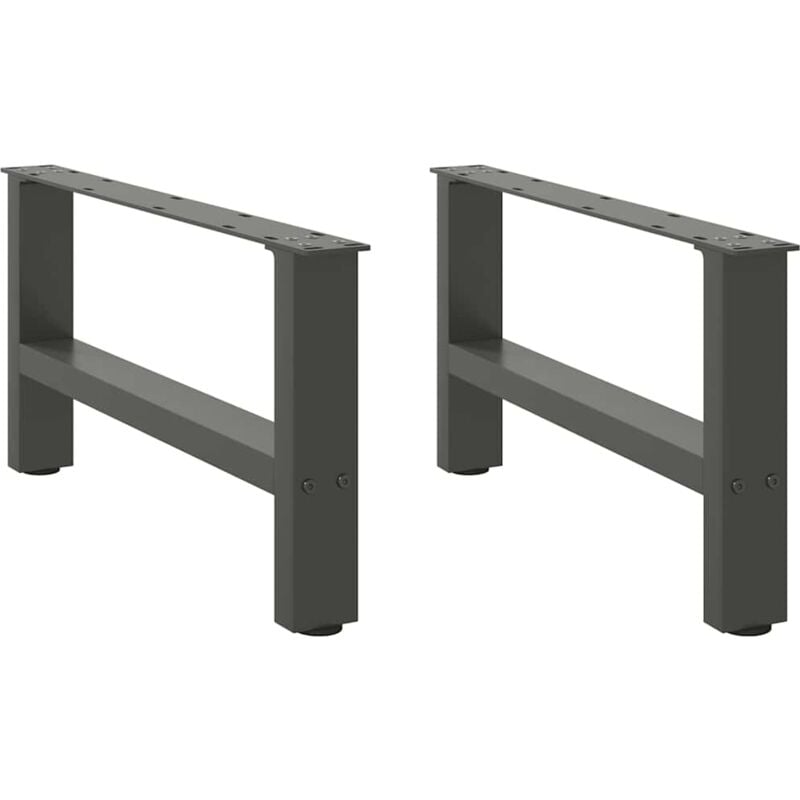 Pieds de table basse Anthracite 2 pièces 60 x (30-31) cm Acier Vidaxl