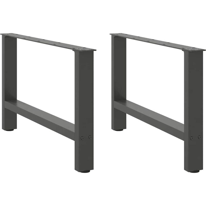 Pieds de table basse Anthracite 2 pièces 70 x (42-43) cm Acier Vidaxl