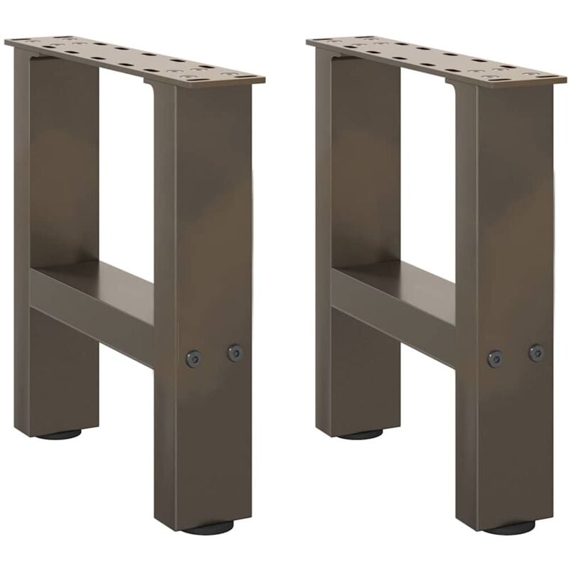 Pieds de table basse en acier naturel 2 pièces 30 x (30-31) cm vidaXL
