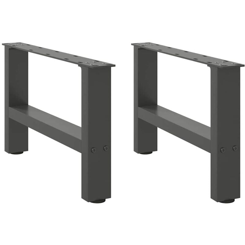 Pieds de table basse Anthracite 2 pièces 50 x (30-31) cm Acier Vidaxl