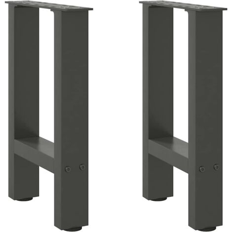 Wiltec Pieds de table basse chevet en Profil carré - 640 x 240 x 400 mm