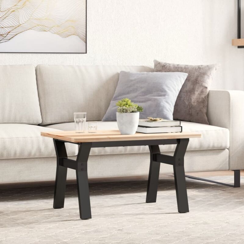 Pieds de table basse cadre en y 60x40x38 cm fonte Vidaxl