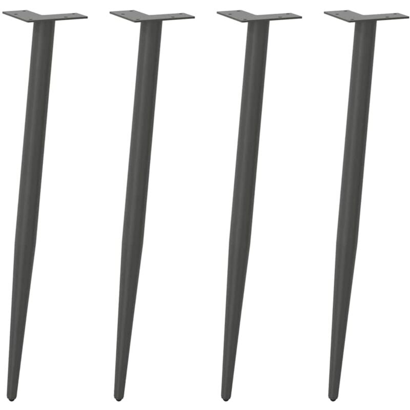 Pieds de table basse forme conique 4 pcs anthracite 72-73 cm - Vidaxl