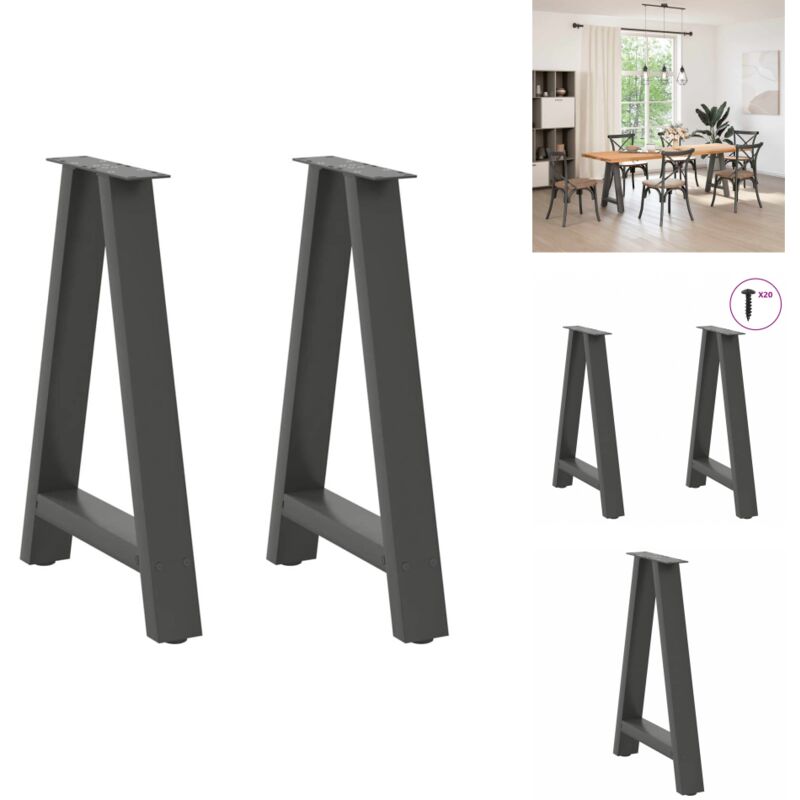 Pieds de table basse forme de a 2 pcs anthracite 60x(72-73) cm - Pied De Table Basse - pieds De Table Basse - Pied De Table - pied De Table De Meuble