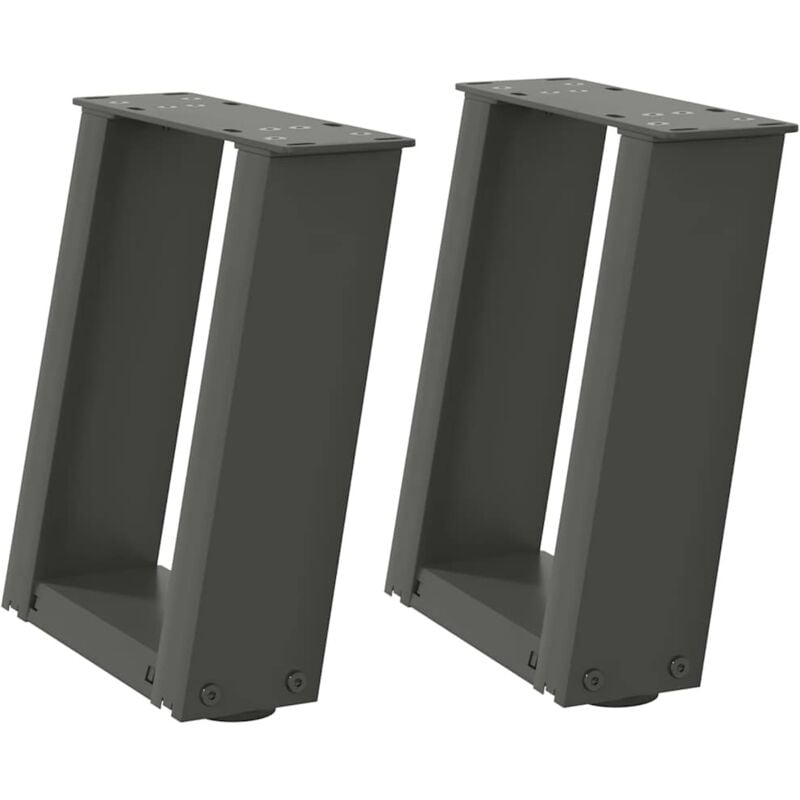 Pieds de table basse en u 2 pièces Anthracite 30 x (30-31) cm Acier Vidaxl