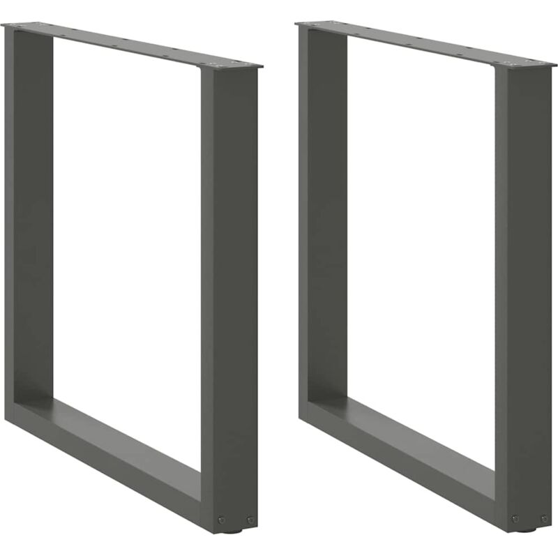Pieds de table à manger forme de u 2 pcs 80x(72-73) cm acier - Vidaxl