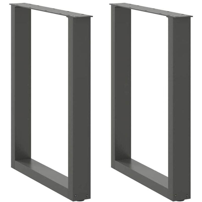 Pieds de table à manger forme de u 2 pcs 70x(72-73) cm acier - Vidaxl