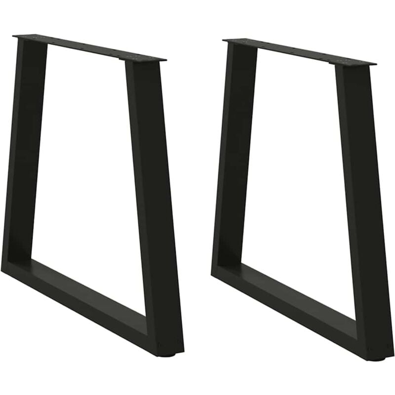 Pieds de table à manger forme de v 2 pcs noir 80x(72-73,3) cm - Vidaxl