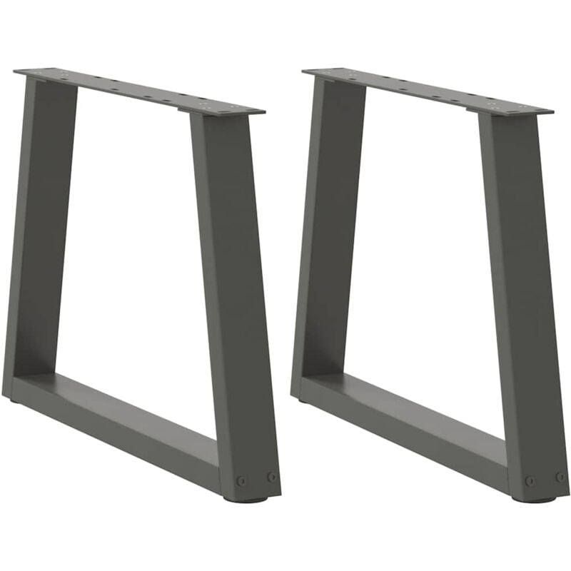 Pieds de table à manger en forme de v 2 pcs anthracite acier Vidaxl