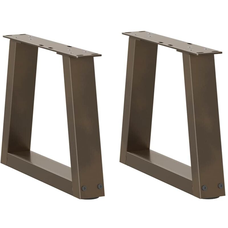 Pieds de table basse en forme de v, 2 pièces, acier naturel, 30 x (30-31,3) cm Vidaxl