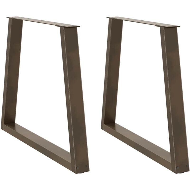 Pieds de table à manger en forme de v 2 pièces Acier naturel 80 x (72-73,3) cm Acier Vidaxl