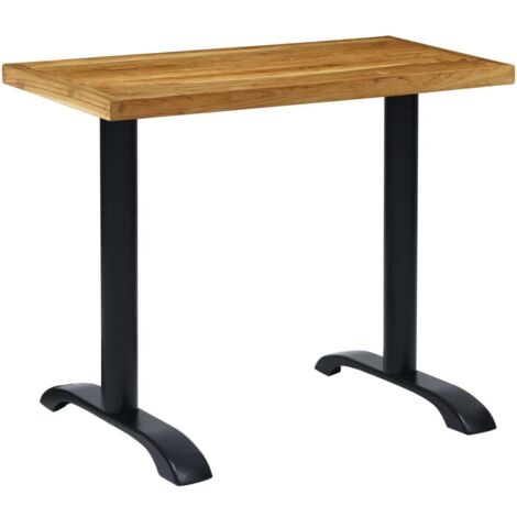 Pieds de table de bistro 2 pcs，Pied de meuble noir 61x8x72 cm fonte CFW56250