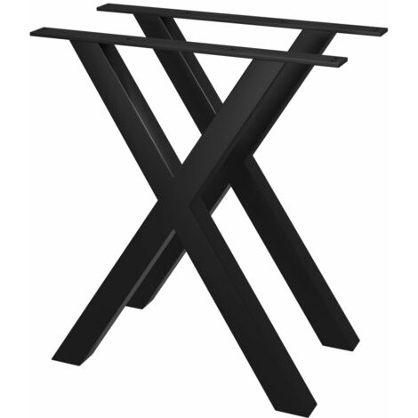 Pieds de table de salle à manger 2 pcs Cadre en X 70x72 cm