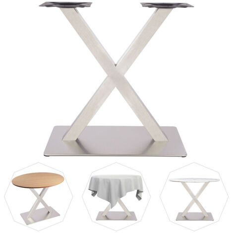 Pieds de table en acier inoxydable Pied de table Pied de table en X Patin de table
