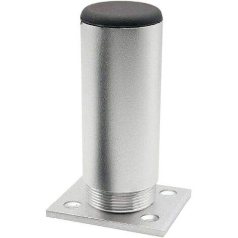 Pieds de table en alliage d'aluminium, pieds de meubles réglables en métal pour plan de travail, petit déjeuner, bar, bureau, armoire d'angle (argent, 1 pièce, taille : 18 cm)