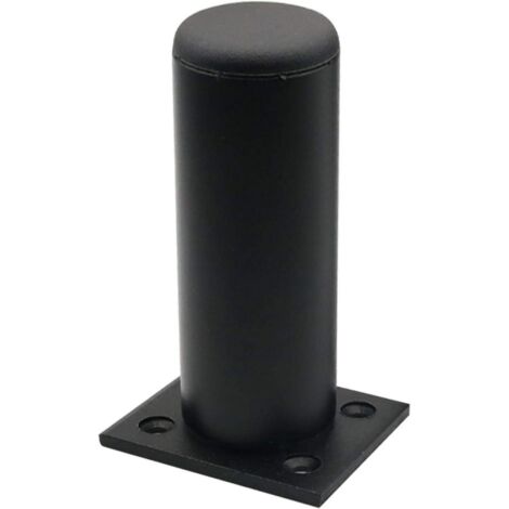 Pieds de table en alliage d'aluminium, pieds de meubles réglables en métal pour plan de travail, petit déjeuner, bar, bureau, armoire d'angle (Noir 1 Pièce, taille : 30 cm)