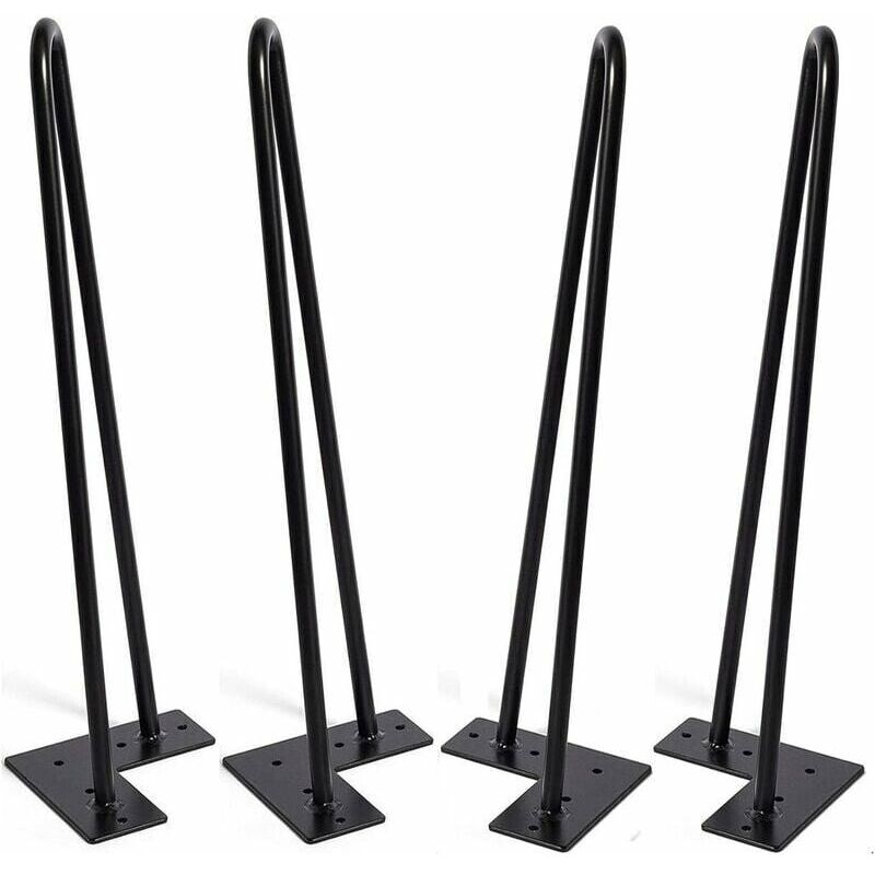 Linghhang - Pieds de table en épingle à cheveux 4pcs, solides 2 fils, longueur 30CM