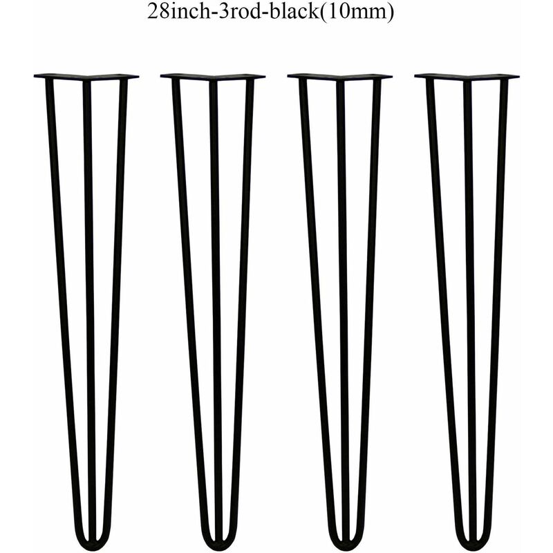 Hsha - Pieds De Table en Épingle à Cheveux 71 Cm/28pouces -Lot De 4