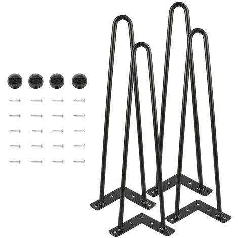 Pieds de table en métal sans poinçon de type clip, fer forgé