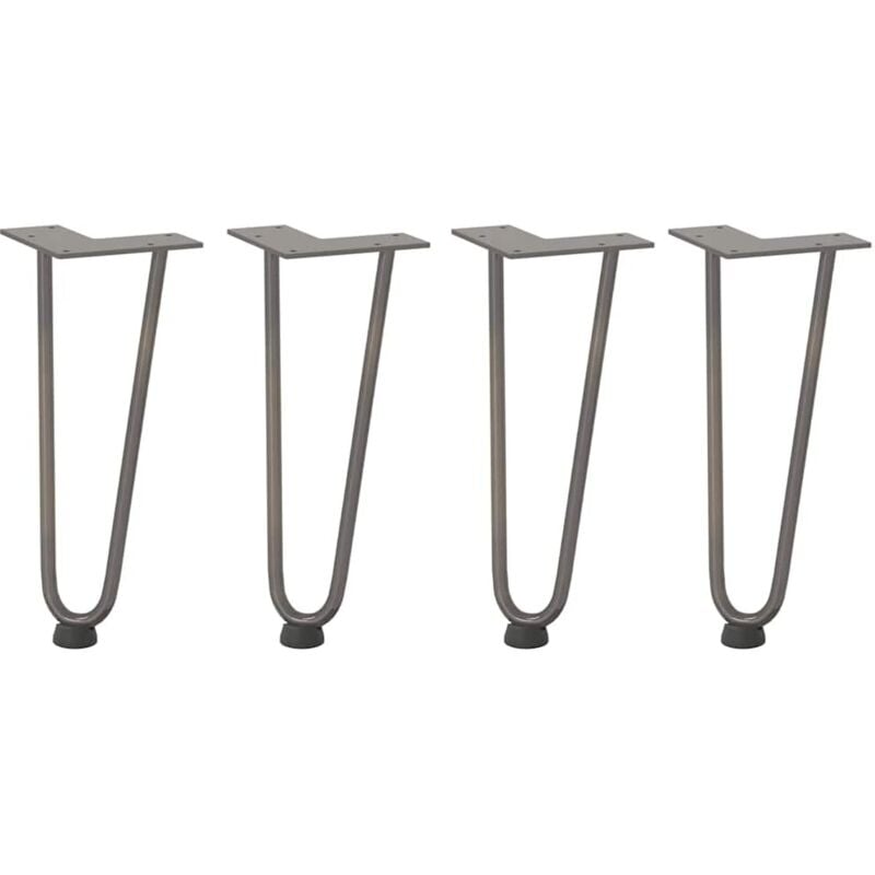 Pieds de table en forme d'épingle à cheveux 30 cm acier massif vidaXL