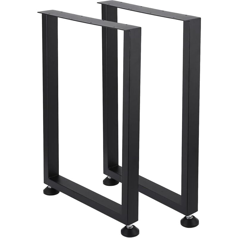 Hoerfuriy - Pieds de table en métal - 16« h x 17.7 » l, robustes, ajustables, table de bureau carrée en acier renforcé, idéal pour les tables de café