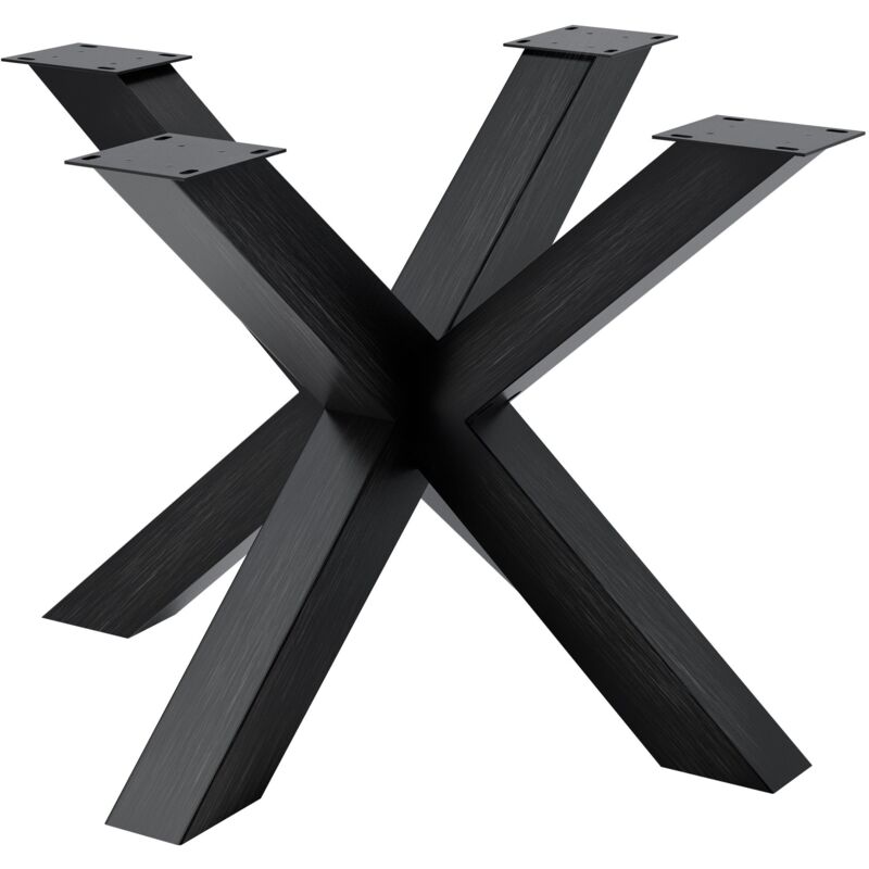Pieds de table Harlan Noir aspect industriel 100x100x71 cm