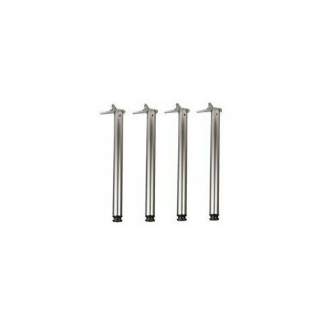 Pieds de Table. Jeu de 4 Pieds KLOSE SER Couleur Inox Brillant Hauteur 710 mm