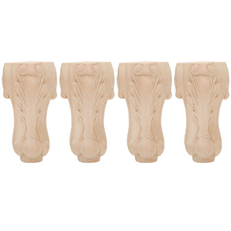 Pieds de table sculptés en bois massif pour meubles de salon et d'hôtel