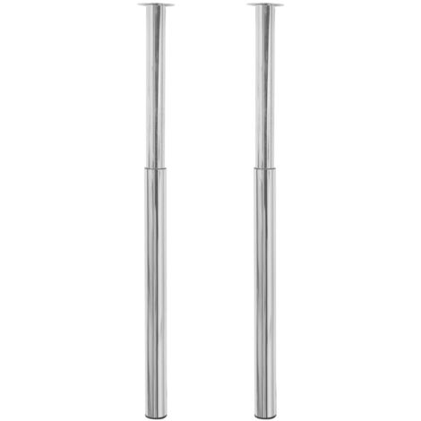 vidaXL 2/4x Pieds de Table Télescopique Rechange Jambre Base Multicolore