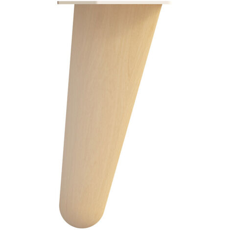 Pieds en bois Fuseau - hêtre brut - hauteur 400 mm - diamètre 55 mm - INTERGES.COM