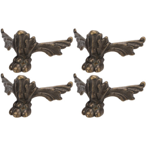 Pieds en Bois pour Boîte Vintage Style Chauve-Souris, Supports Décoratifs pour Écrin à Bijoux ou Coffret Cadeau