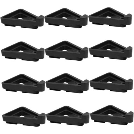 Pieds invisibles pour pots de fleurs, 12 pièces, noirs