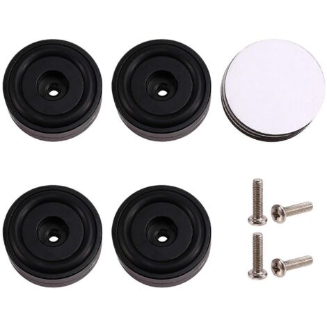 pieds isolants pour platine vinyle HiFi, supports d'enceintes noirs --