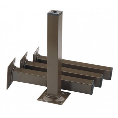 Pieds meubles noir RAL 9005 25x25mm H.700mm (Par 4)