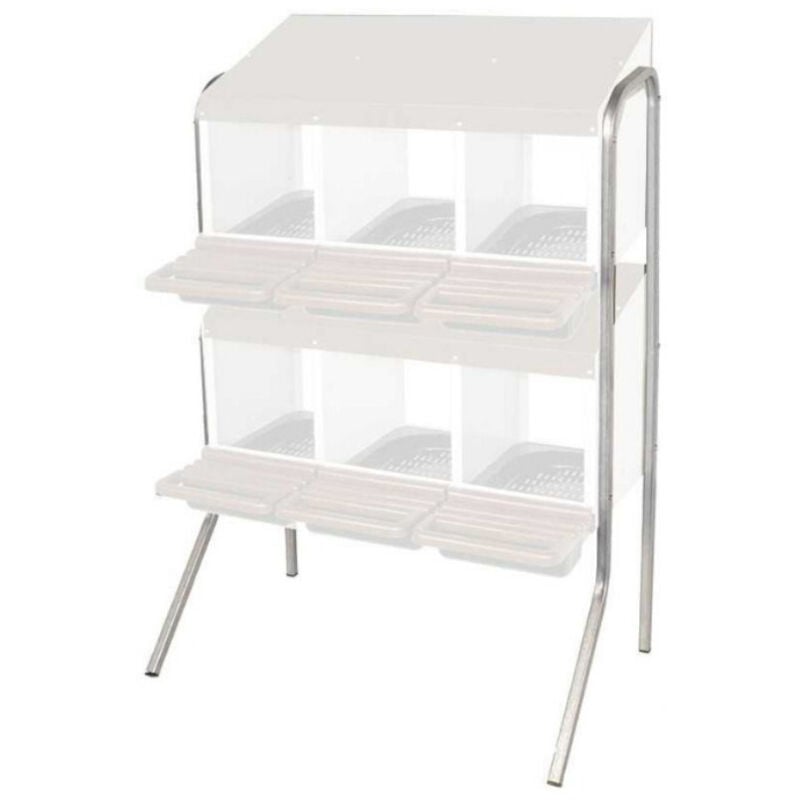 Gaun - Pieds Pour Pondoir Poule Métal 2 Étages, 1 Face