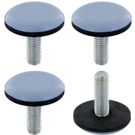 Pieds réglables en téflon PTFE – Lot de 4 avec filetage M6, patins antidérapants pour meubles et équipements industriels