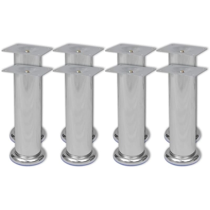 Vidaxl - Pieds ronds de canapé 8 pcs Chrome 180 mm