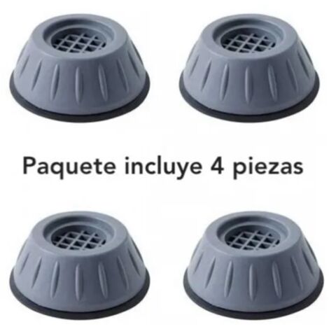 Pieds stabilisateurs pour machine à laver, Pack de 4, 10cm Gris, Plastique résistant, Absorption des vibrations.
