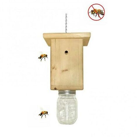 Piège à abeilles en bois Durable, Style cabine en bois, charpentier, piège à guêpes étanche et Durable pour l&39extérieur,1PC,CHINA