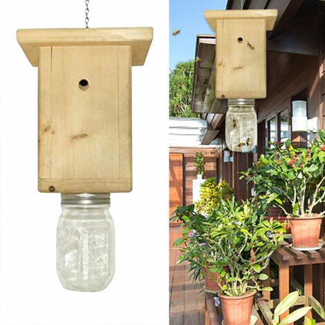 Piège à abeilles en bois Durable, Style cabine en bois, charpentier, piège à guêpes étanche et Durable pour l&39extérieur,standard