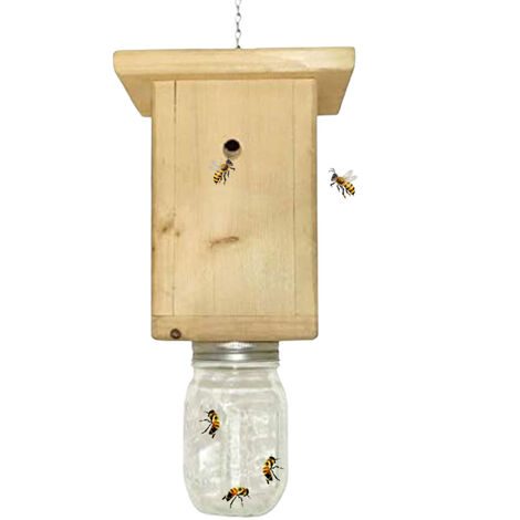 Piège à abeilles en bois Durable, Style cabine en bois, charpentier, piège à guêpes étanche et Durable pour l&39extérieur,standard,états-unis