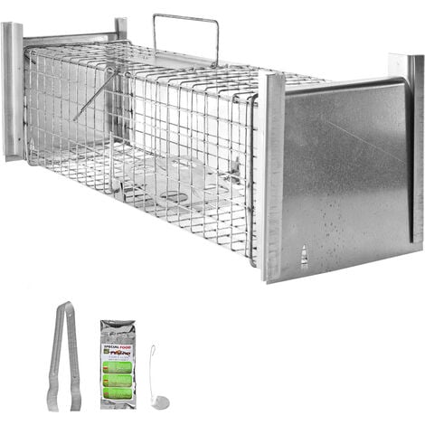 Piège à Animaux Humaine Animal Vivant Piège 65 x 17 x 17 cm Cage Chat Fouine Martre Petigi