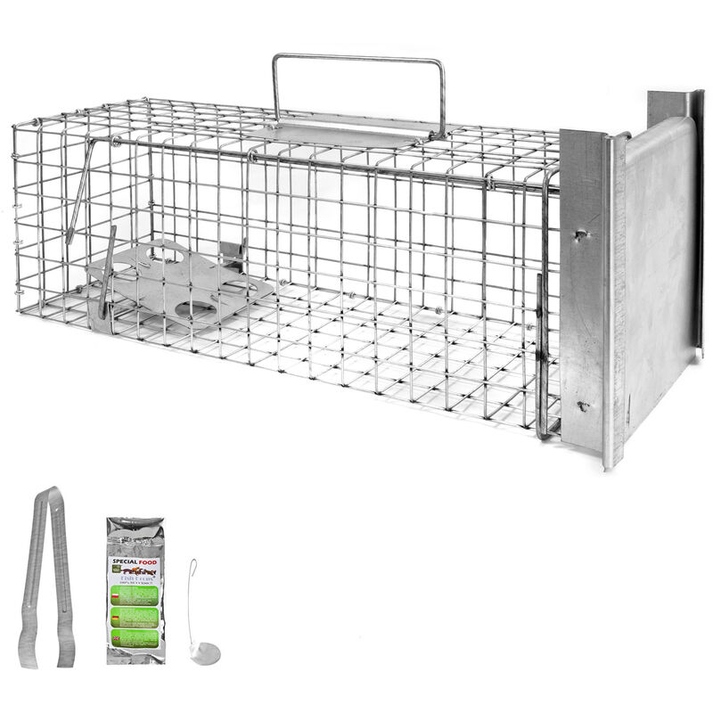Petigi - Piège à Animaux Humaine Animal Vivant Piège Cage 50 x 17 x 17 cm Chat Fouine Martre