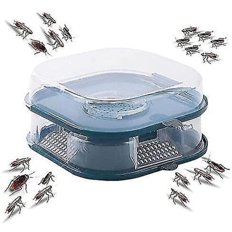Piège à cafards réutilisable et non toxique, appât pour cafards cuisine et toilettes (double bleu)