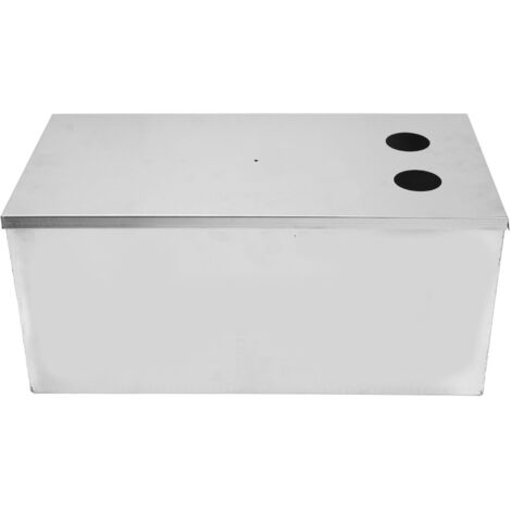 Piège à Graisse Commercial - Intercepteur de Graisse en Acier Inoxydable pour Restaurants et Cuisines - Séparateur d'eau et d'huile en 3 étapes - Grande capacité - 50 X 25 Cm -